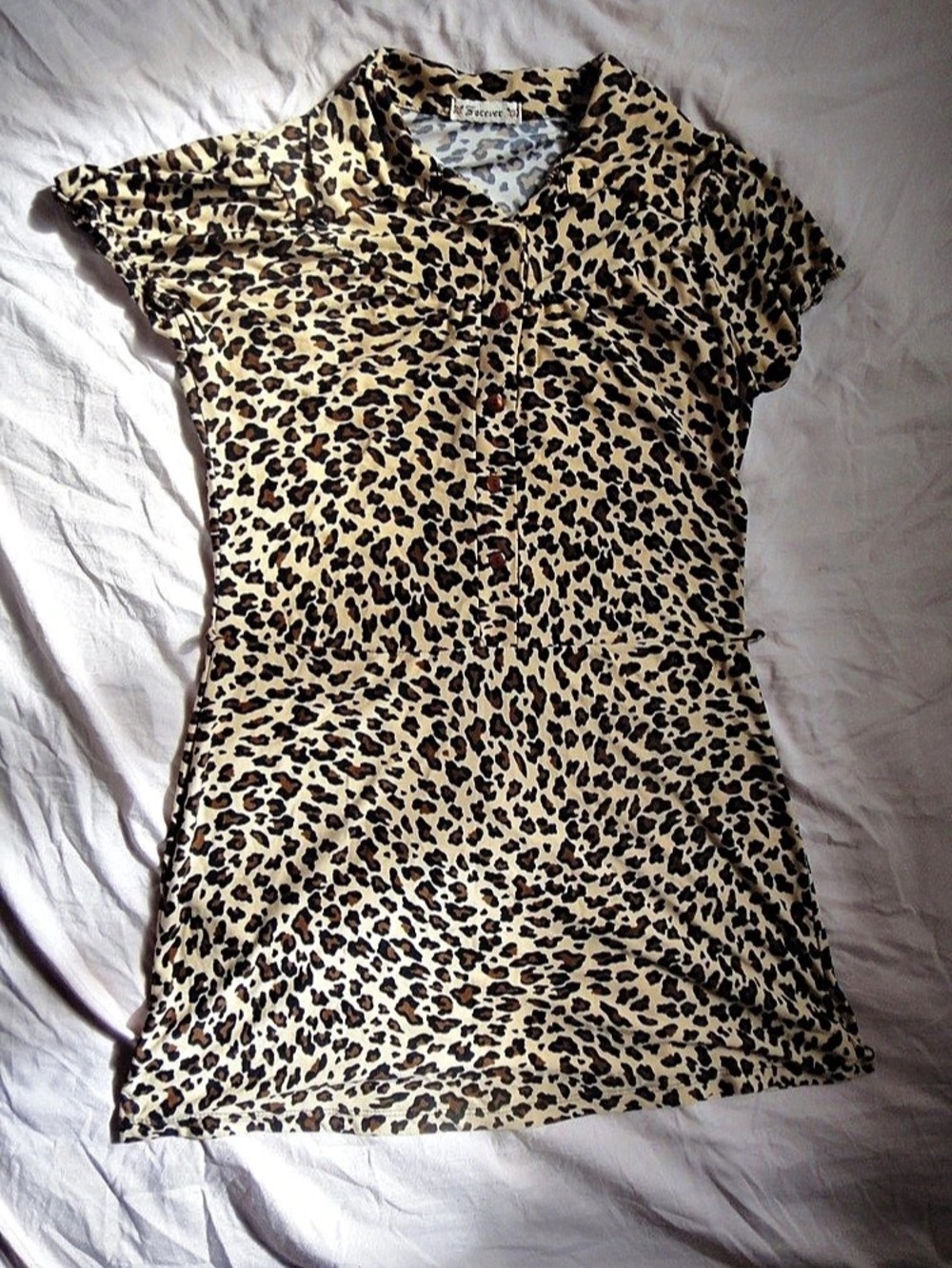 Forever Leopard Print Button Front Blouse
